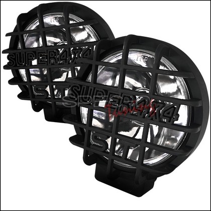 Spec-D Universal 6.5" Round Work Lamps with Black Mesh Guards